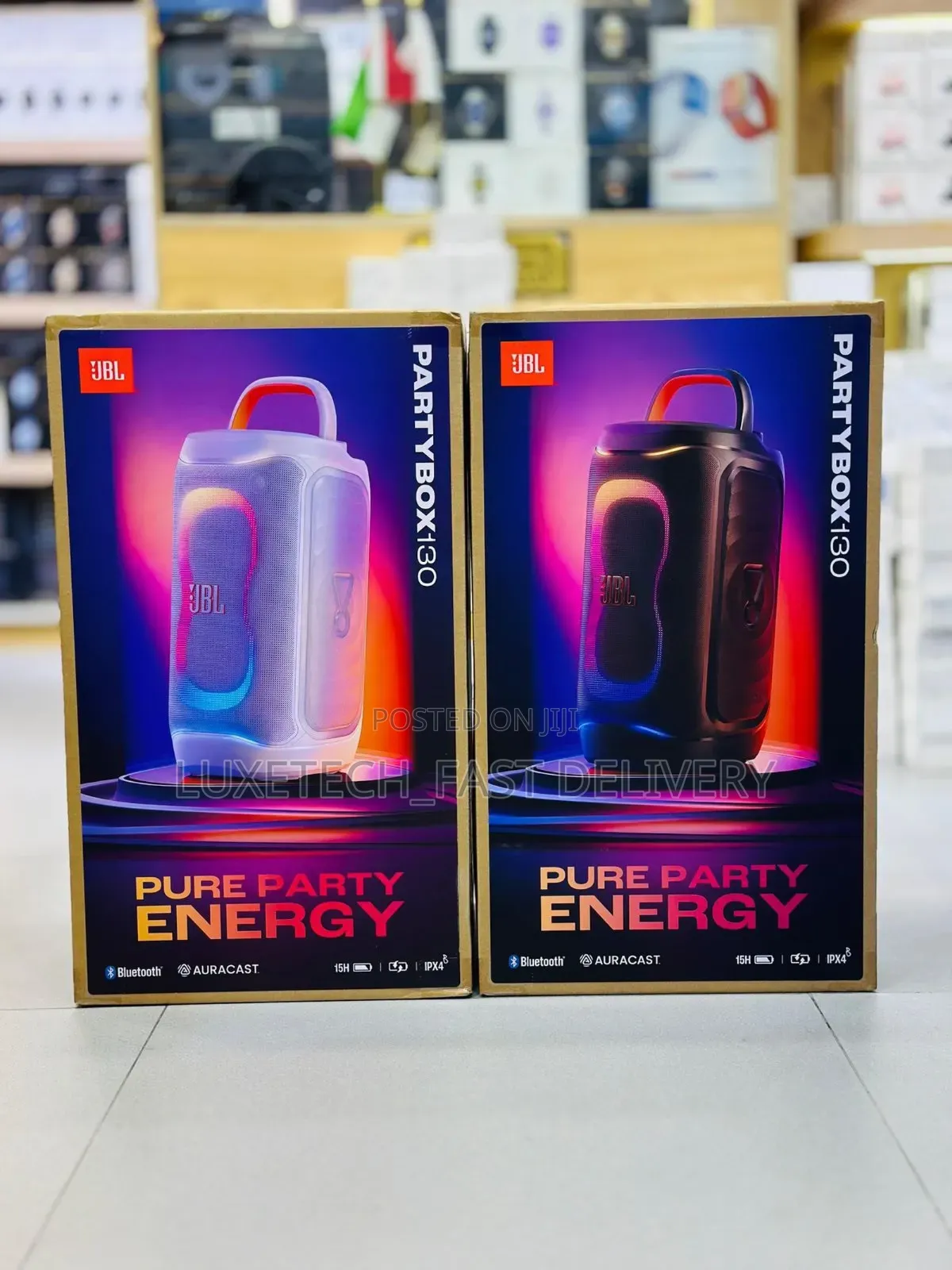 JBL PartyBox 130 Wireless Speaker With Dynamic Futuristic Lightshows