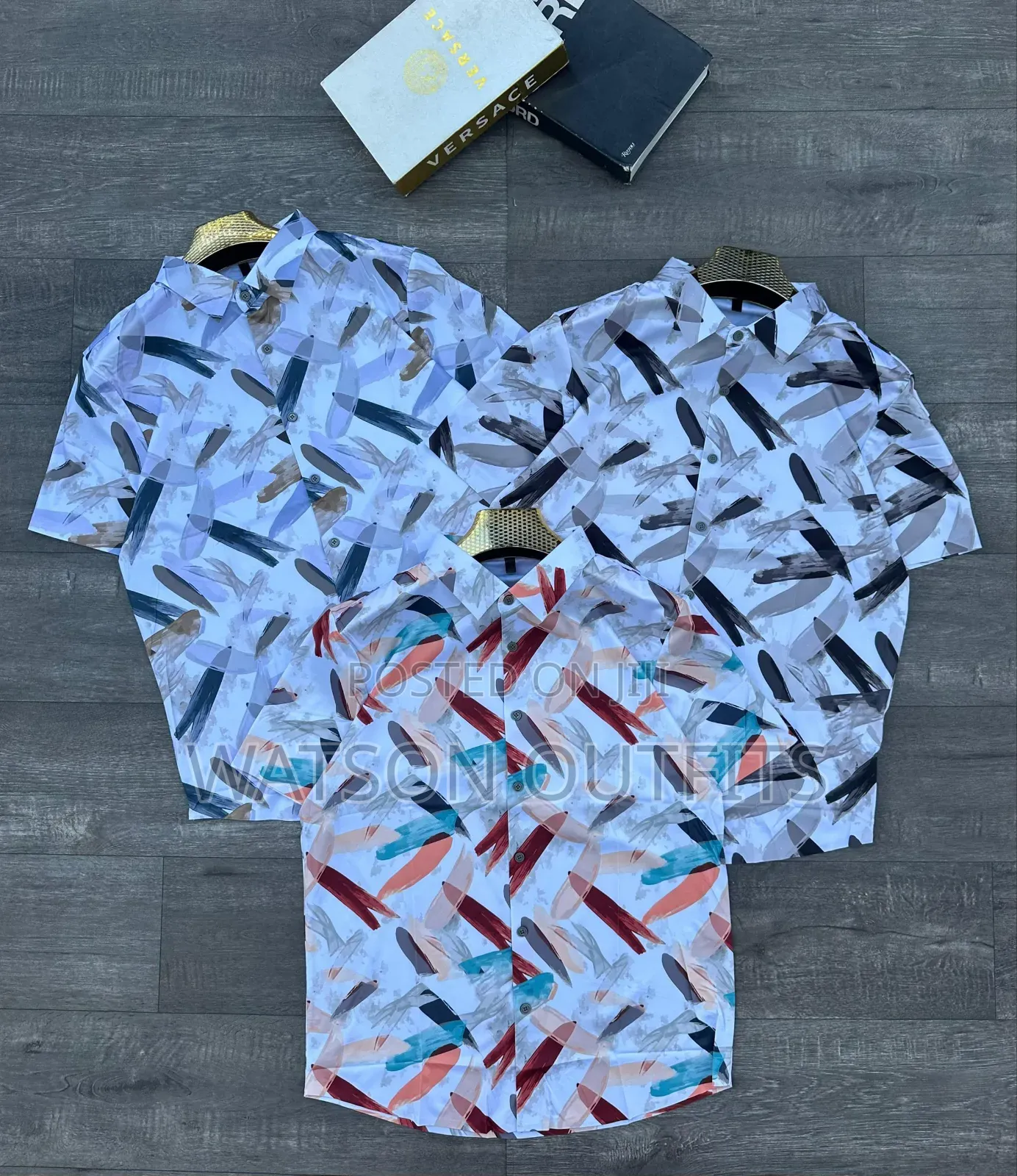 Men's New and Original Shirts Short-Sleeved HOTLY Multi-Coloured