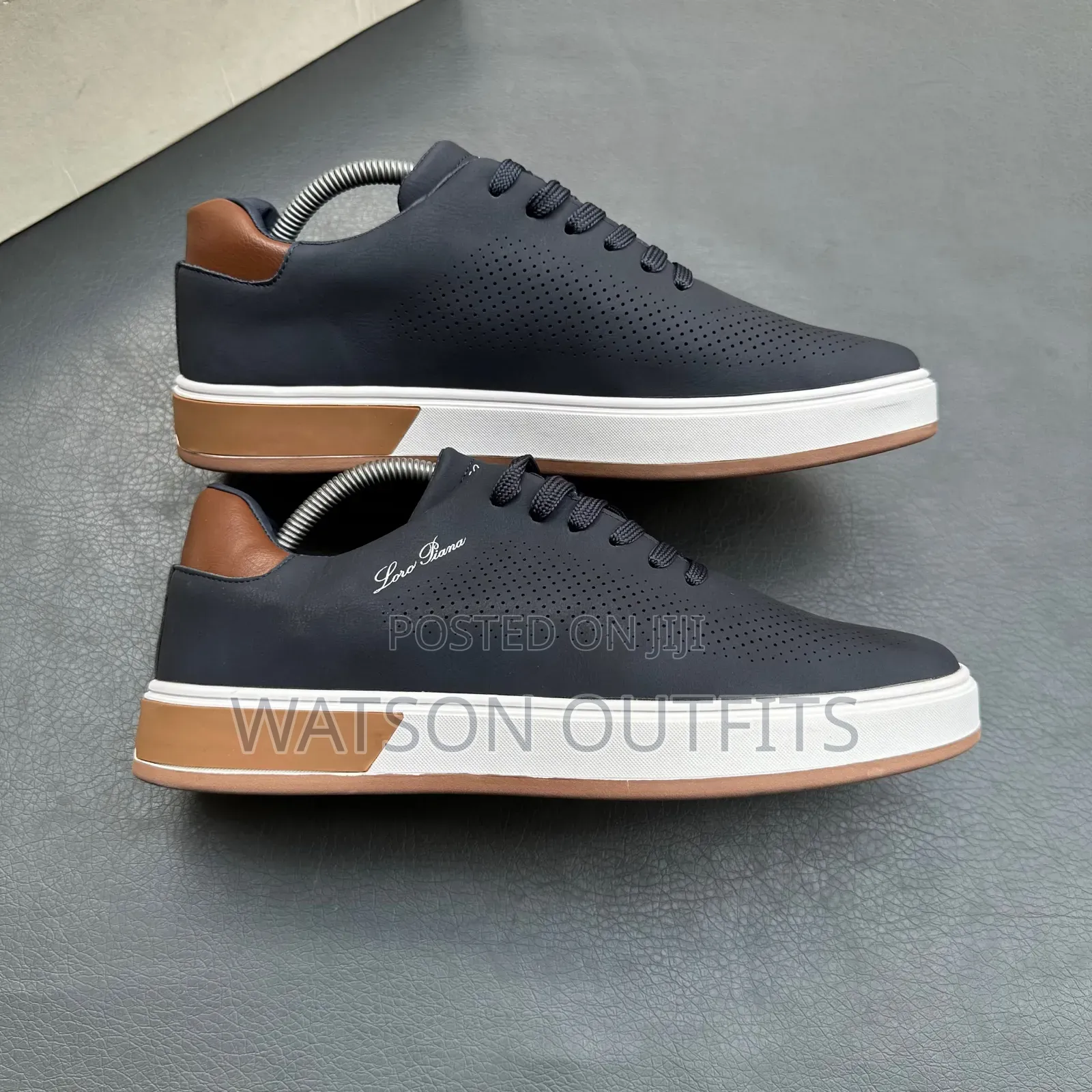 6 Colours Design Lora Piana Brand Men's Leather Sneakers