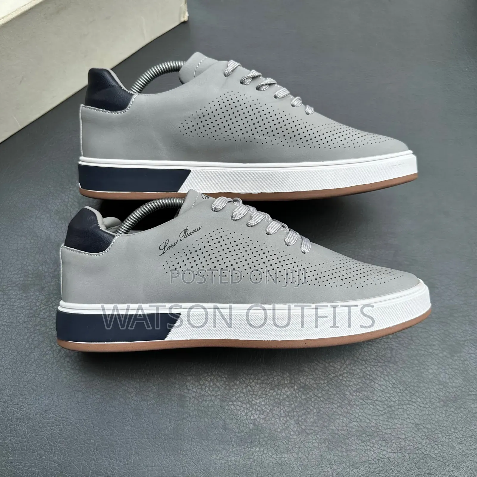 6 Colours Design Lora Piana Brand Men's Leather Sneakers