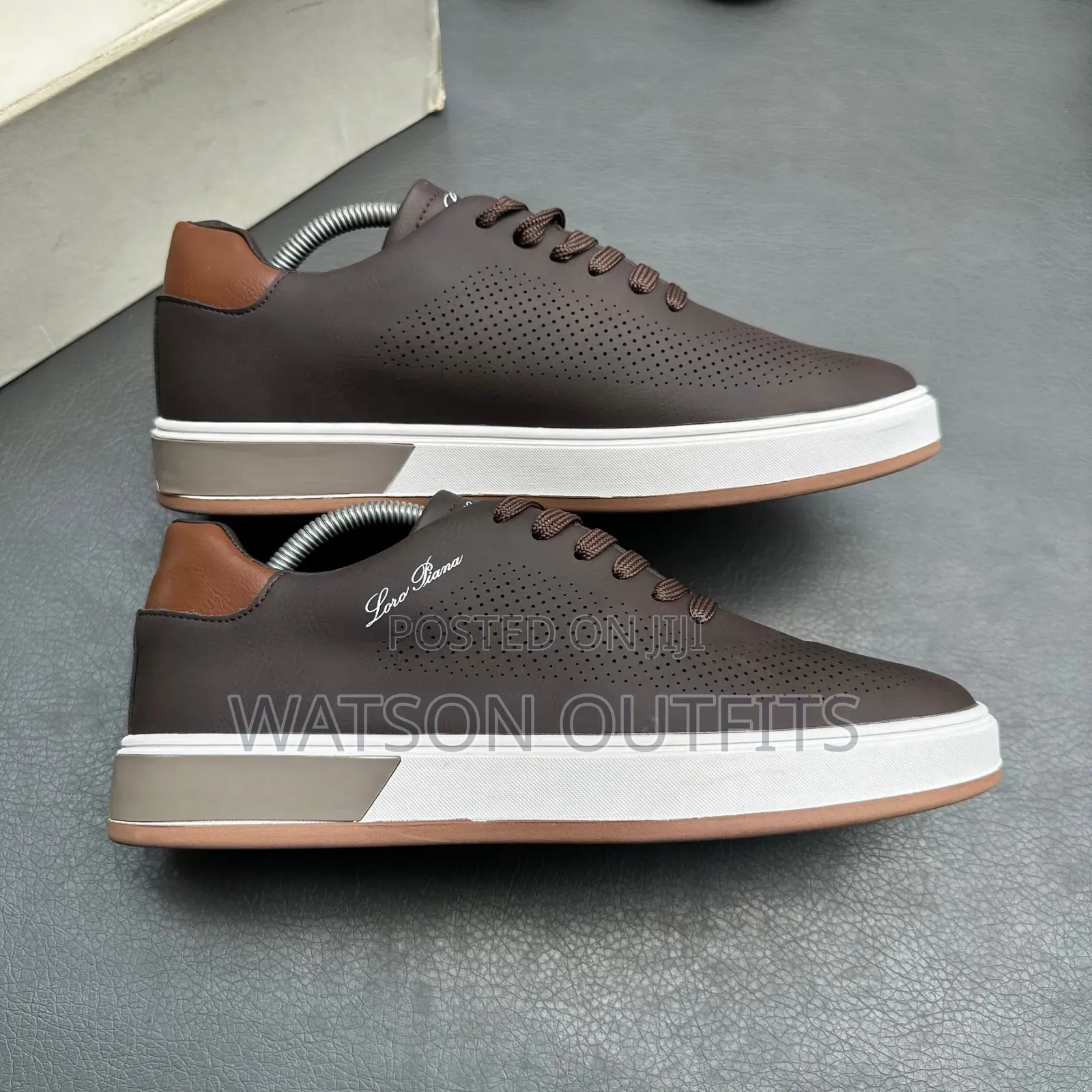 6 Colours Design Lora Piana Brand Men's Leather Sneakers