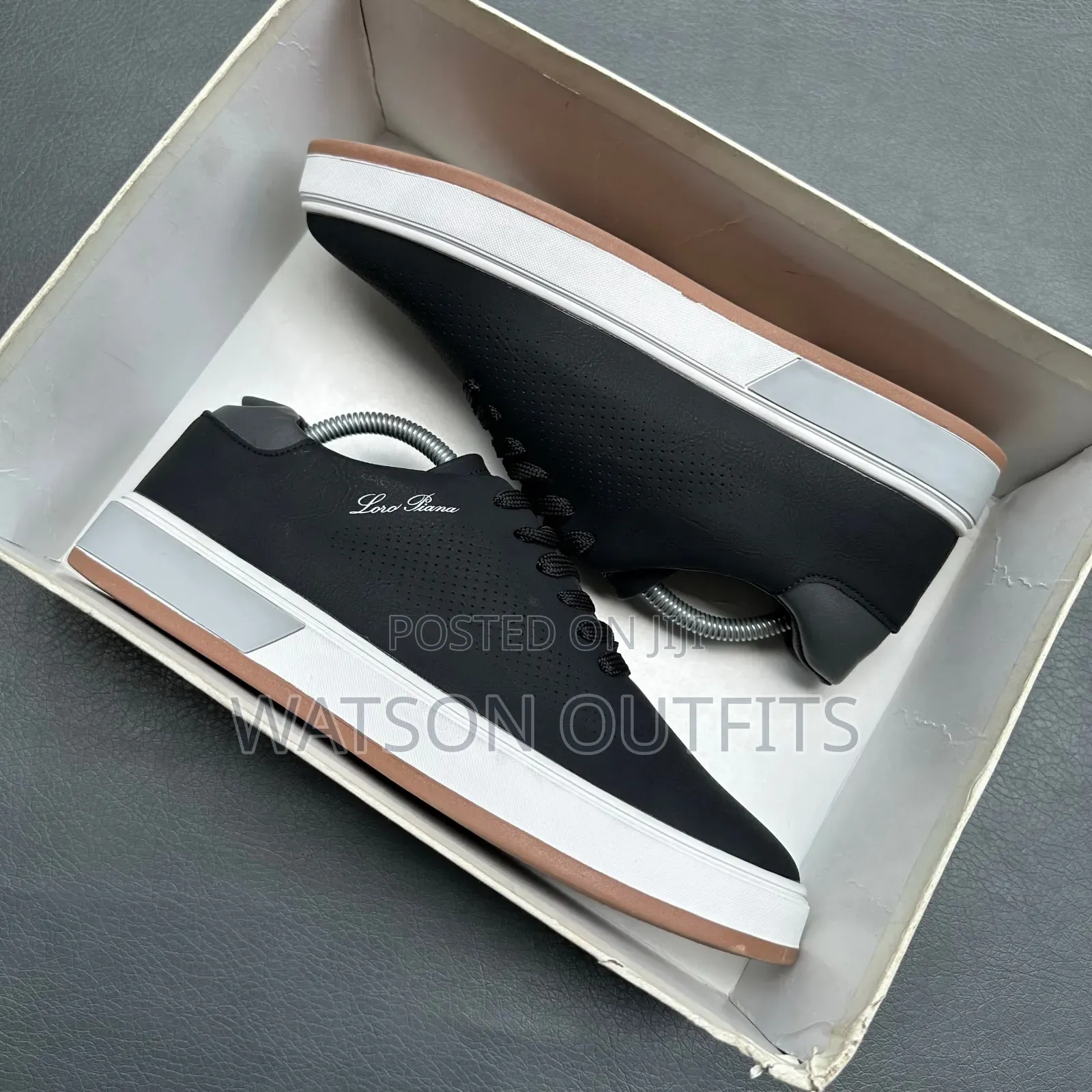 6 Colours Design Lora Piana Brand Men's Leather Sneakers