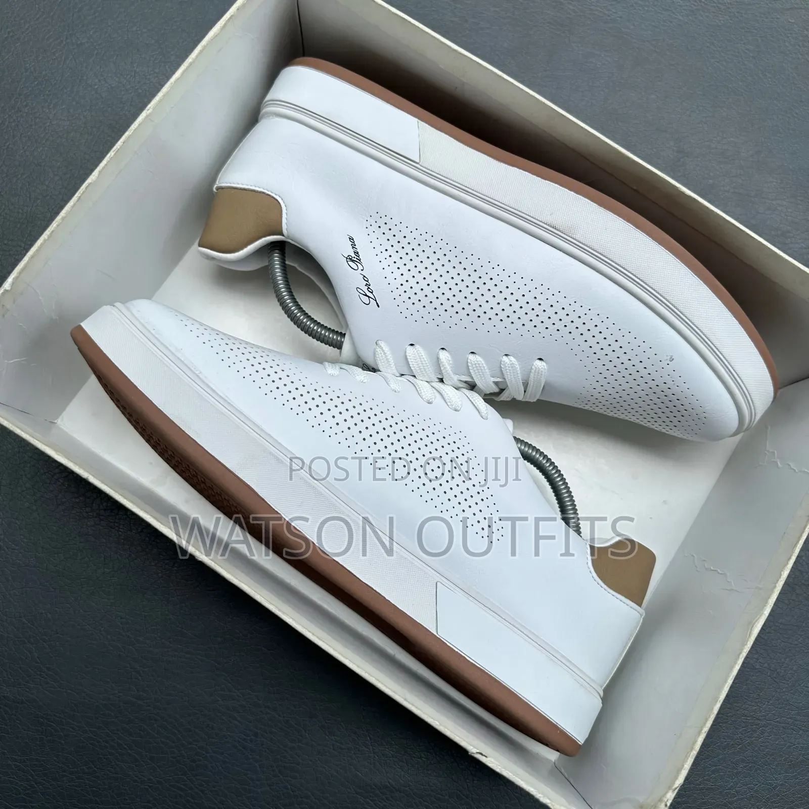6 Colours Design Lora Piana Brand Men's Leather Sneakers