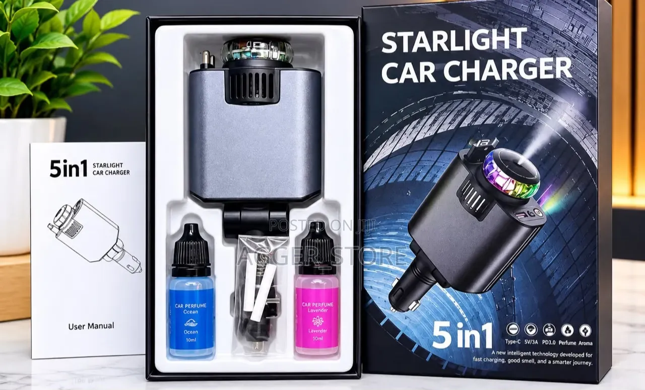 Starlight Car Charger and Diffuser (5-in-1 Multifunctional Kit)