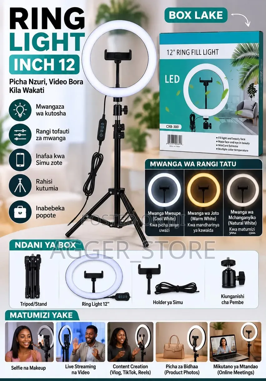 12-Inch LED Ringlight Kit