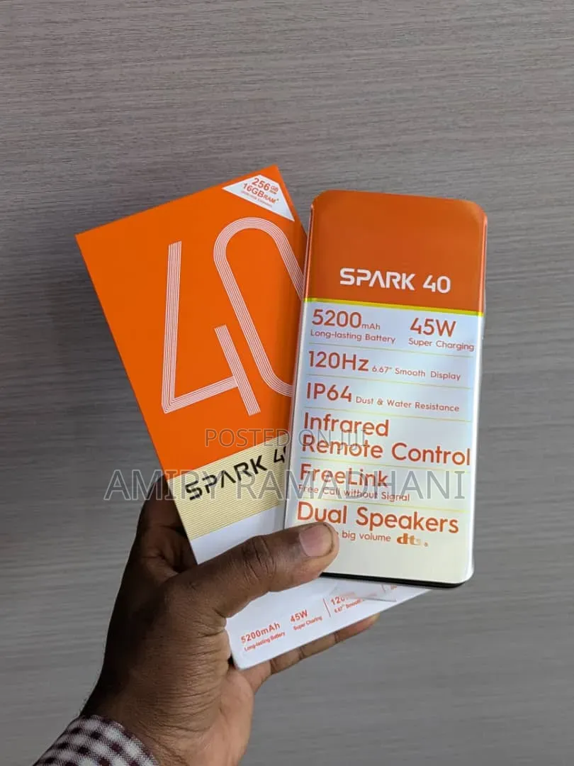 New Tecno Spark 40 256 GB Gray