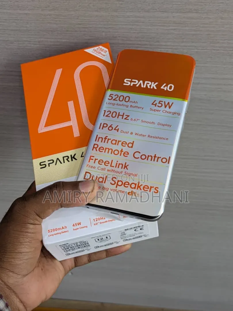New Tecno Spark 40 256 GB Gray