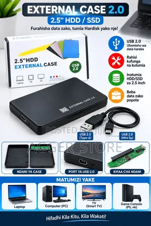 2.5-Inch USB 2.0 SATA External Hard Drive Enclosure Case