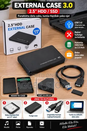 2.5-Inch USB 3.0 SATA HDD/SSD External Enclosure Case
