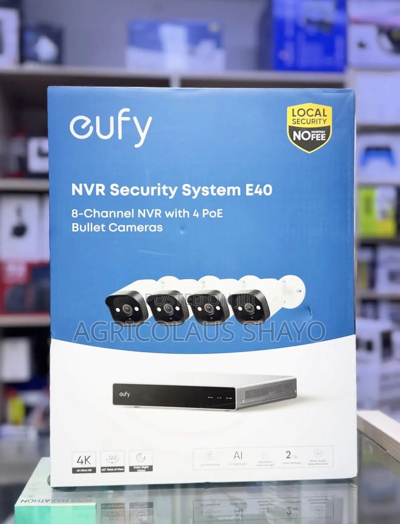 Eufy NVR Security System E40 – UHD 8-Channel NVR With 4 PoE Bullet