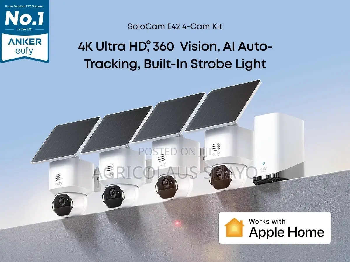 Eufy SoloCam E42 4-Cam Kit – Ultra HD OutdoorCameras With Solar Pow