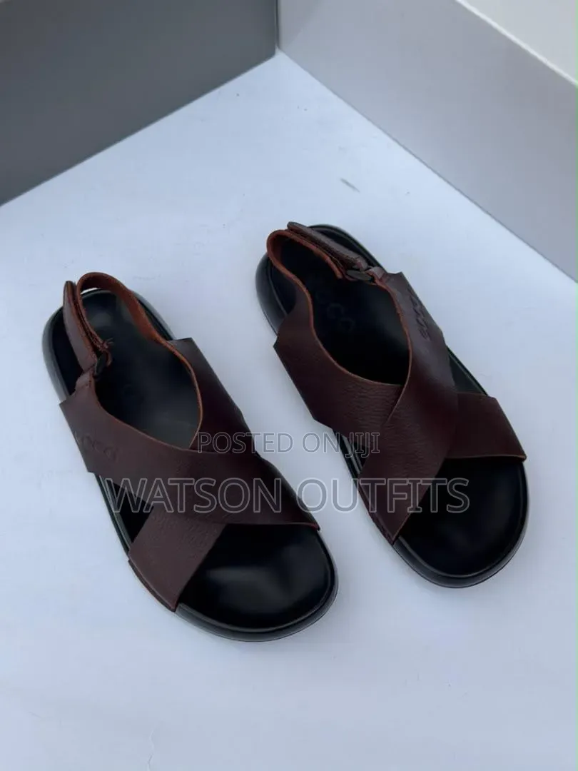 Ecco Brand 2 Colours Sendo Za Kiume or Men's Leather Sandals
