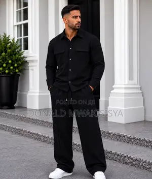 Men 2-Piece Set - Shirt + Baggy Pants