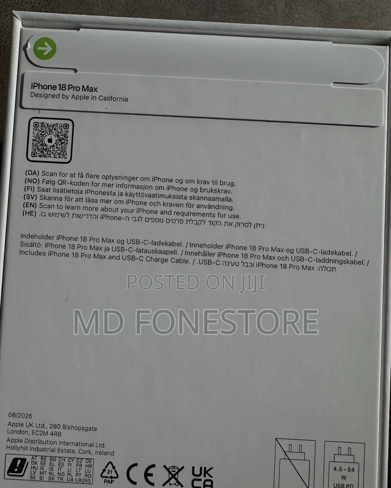 New Apple iPhone 18 Pro Max 256 GB Silver
