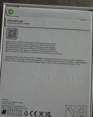 New Apple iPhone 18 Pro Max 256 GB Silver