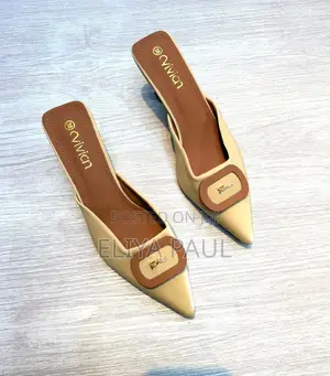 Vivian Pointed Toe Mules Heel (Choki )