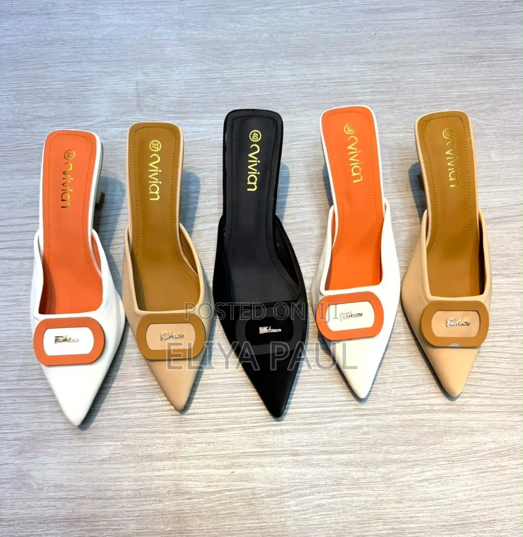 Vivian Pointed Toe Mules Heel (Choki )