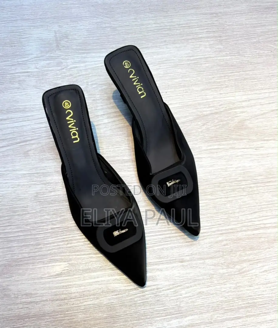 Vivian Pointed Toe Mules Heel (Choki )