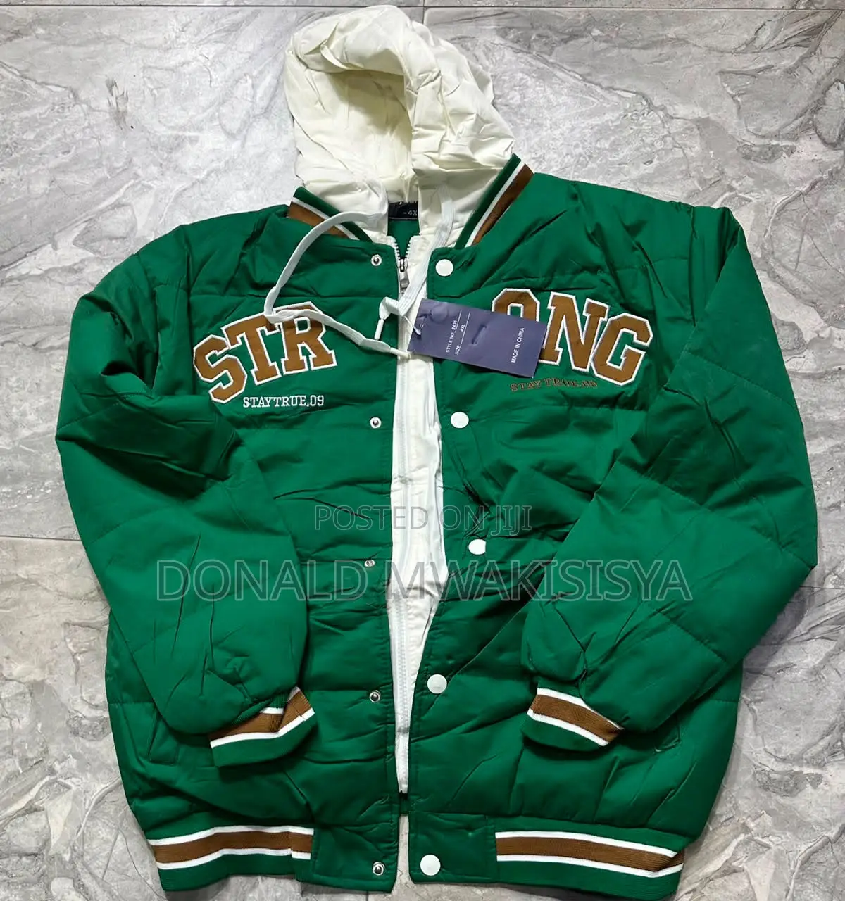 Strong Bomber Jacket With Hood - Men
