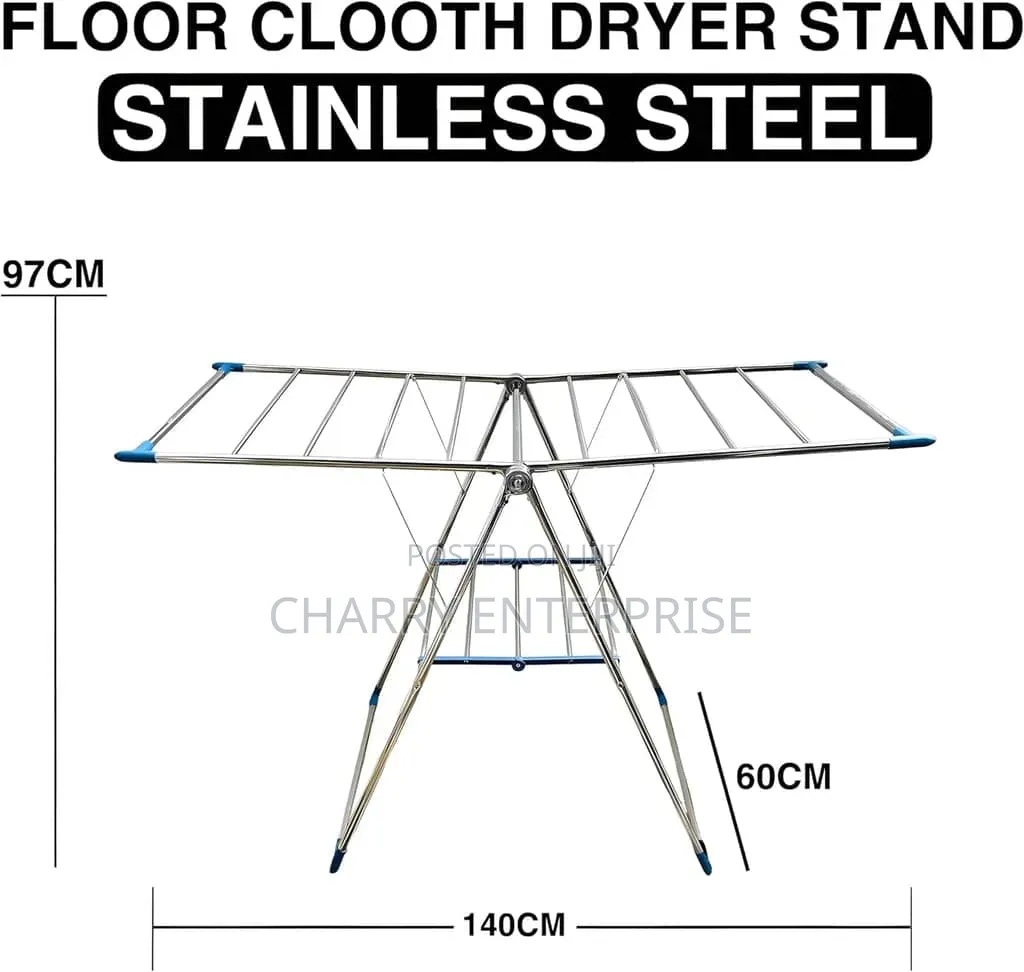 Premium Foldable Steel Clothes Drying Rack Space Saving