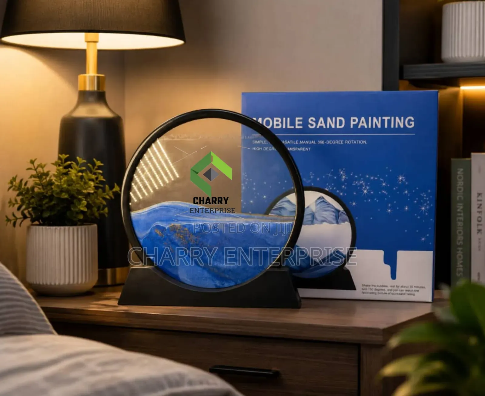 Mobile Sand Painting Circular Moving Sand Art Decor for Office Home