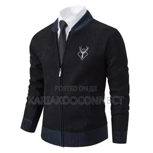 Casual Zip-Up Knit Cardigan Jacket