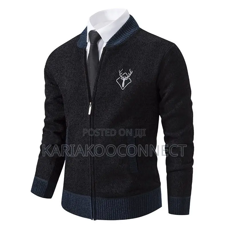 Casual Zip-Up Knit Cardigan Jacket