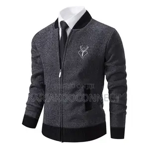 Casual Zip-Up Knit Cardigan Jacket