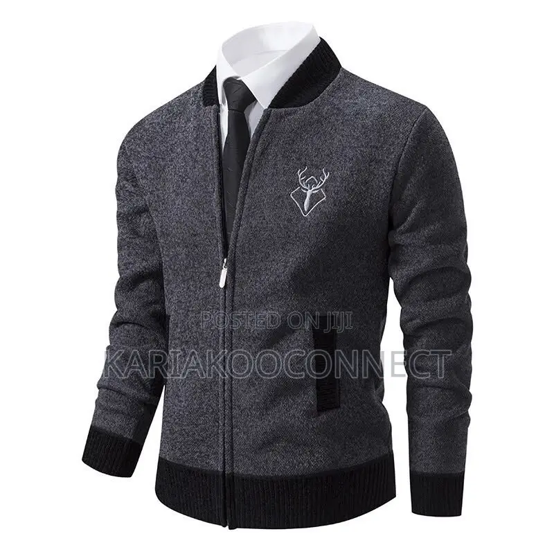 Casual Zip-Up Knit Cardigan Jacket