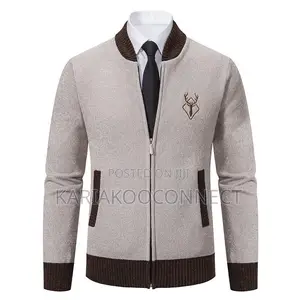 Casual Zip-Up Knit Cardigan Jacket