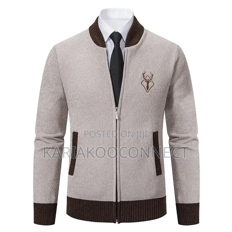 Casual Zip-Up Knit Cardigan Jacket