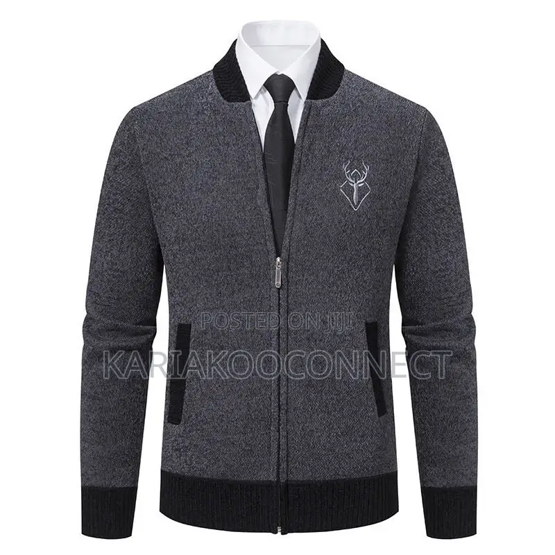 Casual Zip-Up Knit Cardigan Jacket