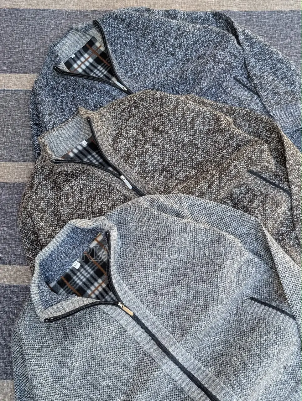 Zip-Up Knit Bomber Cardigan Jacket
