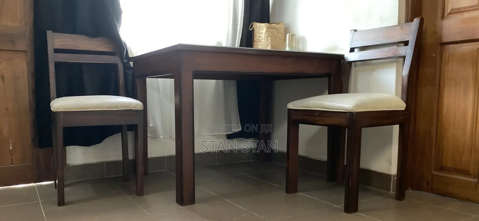 Mkulungu Studying Table With 2 Mkulungu Chairs