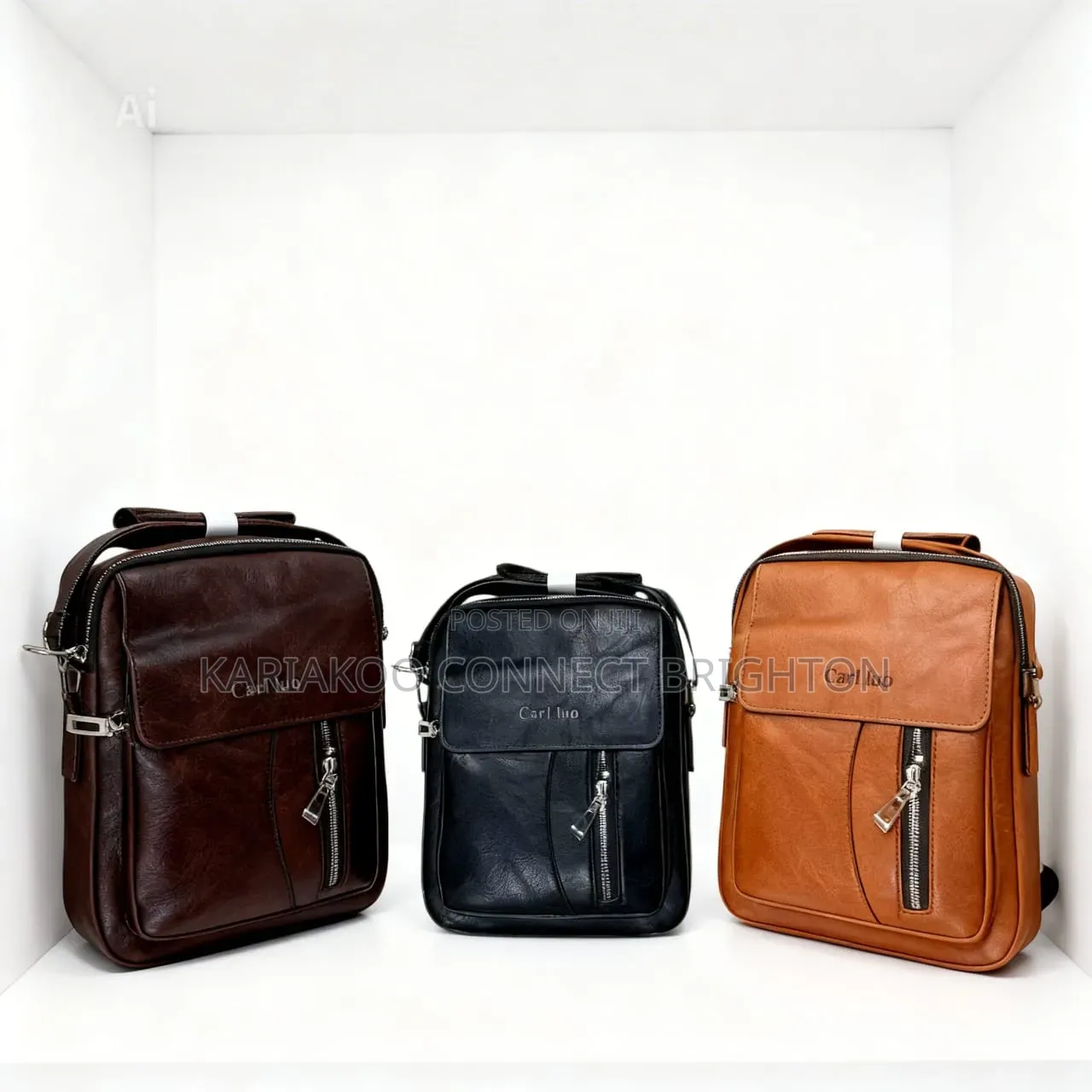 Leather Crossbody Messenger Bag