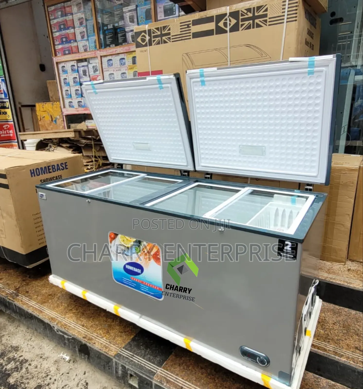 HOMEBASE Chest Freezer 2 Doors 600 Litres Kwa Biashara Hata Nyumbani