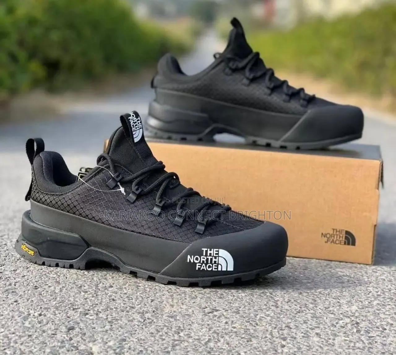 Black Vibram Hiking Sneakers