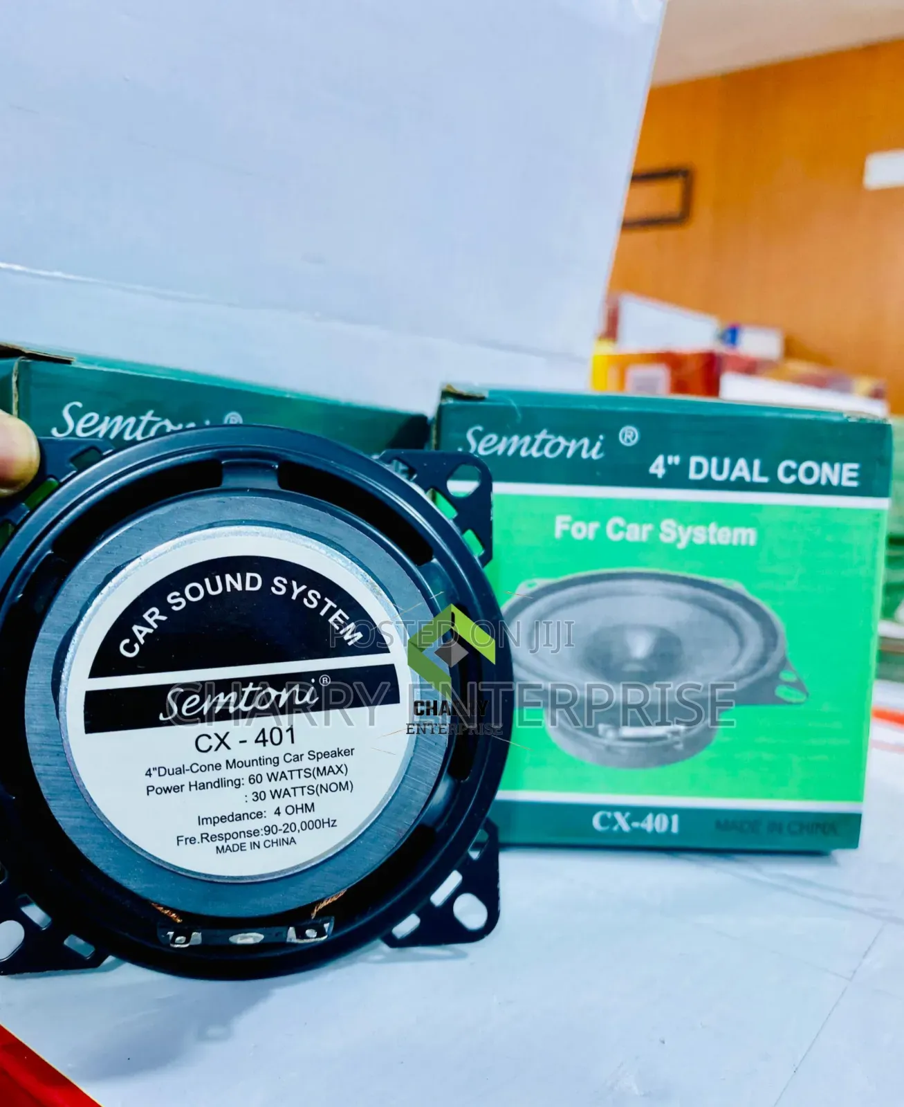 SEMTONI CAR Sound System Inch 4” Dual Cone Mounting Car Speaker 60W