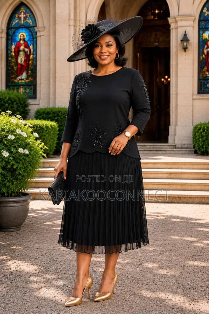 Beaded Pleated Midi Dress