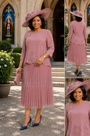 Beaded Pleated Midi Dress