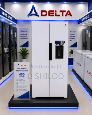 Delta Side by Side White Refrigerator