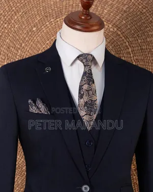 Navy Blue (Premium Men's 3-Piece Dark Navy Suit)