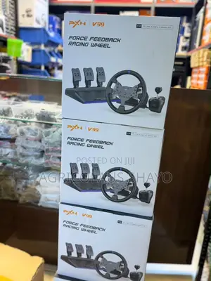 PXN V99 Force Feedback Racing Wheel With 3-Pedal Unit Shifter Gear