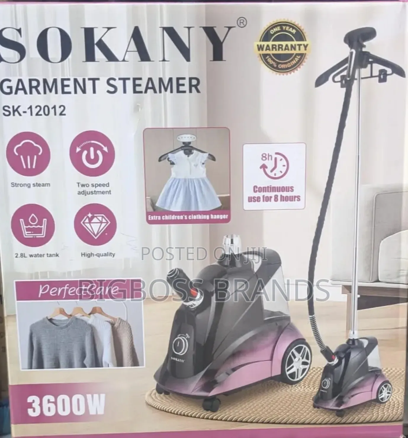Sokany Garment Steamer Watt 3600 Sk-12012