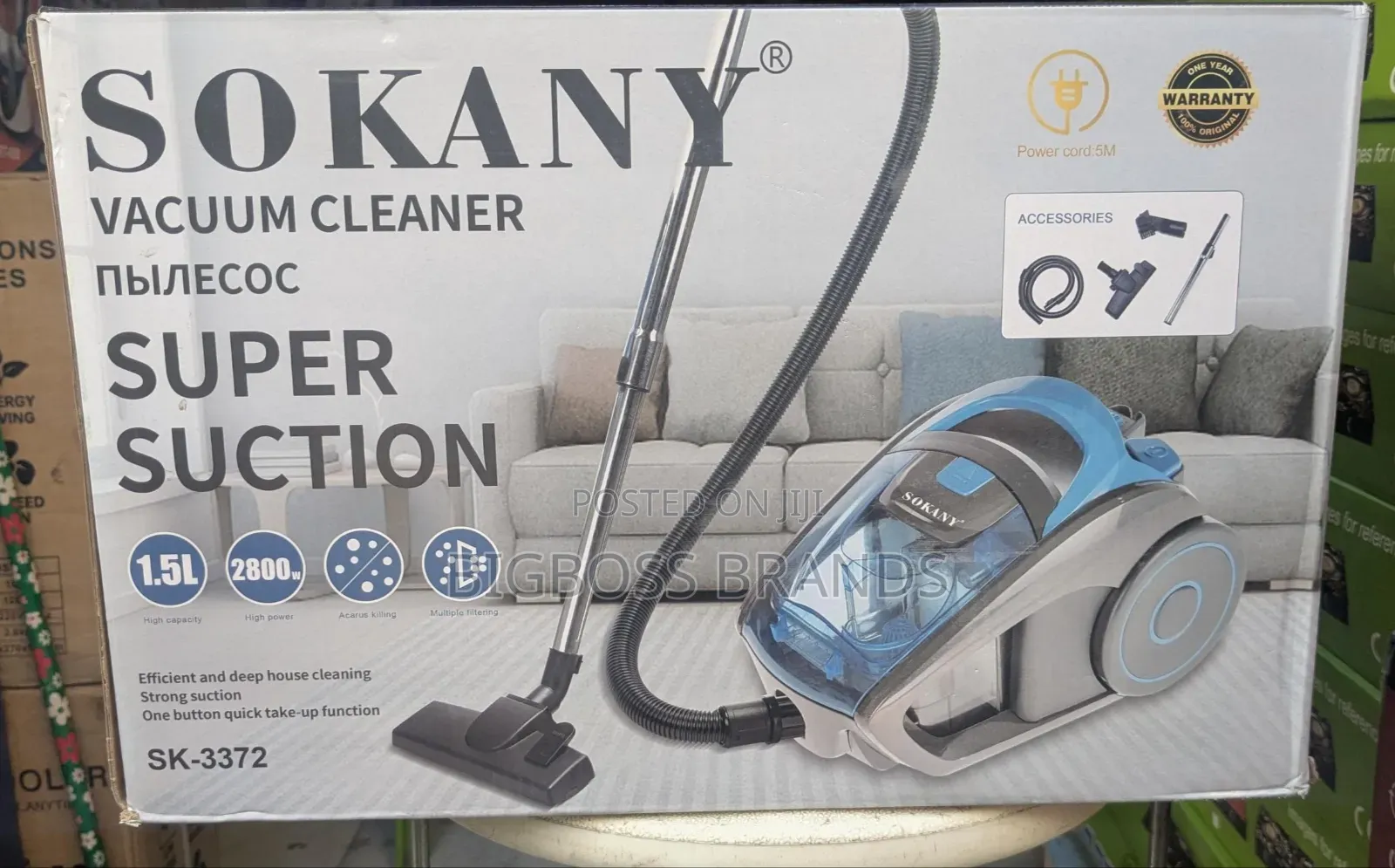 Sokany Super Suction Vacuum Cleaner 1.5 Liters 2800 Watts