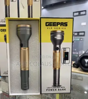 Geepas VIP Series Heavy-Duty LED Flashlight + Built-in Power Bank
