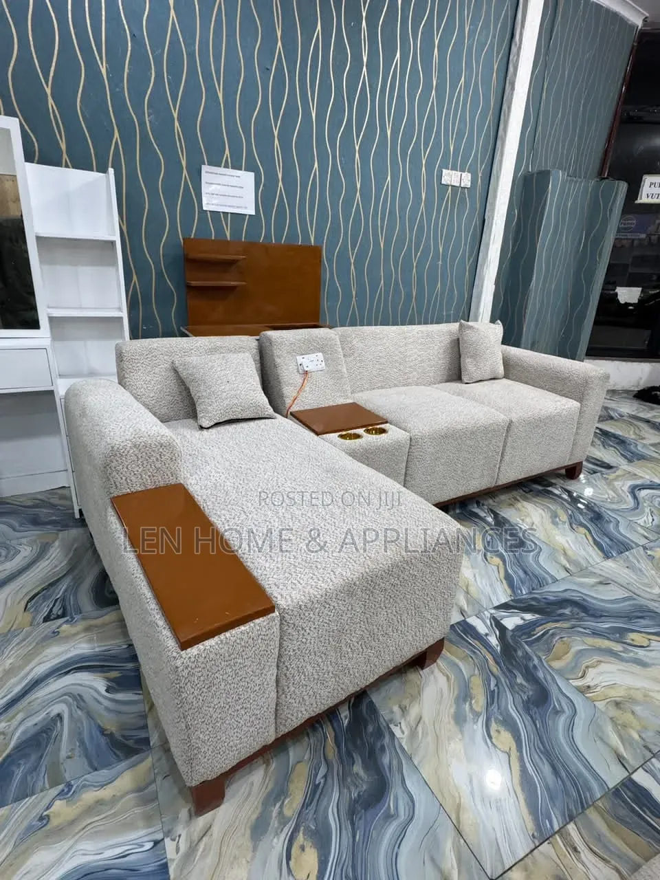 Sofa L Shape Lina Charger System