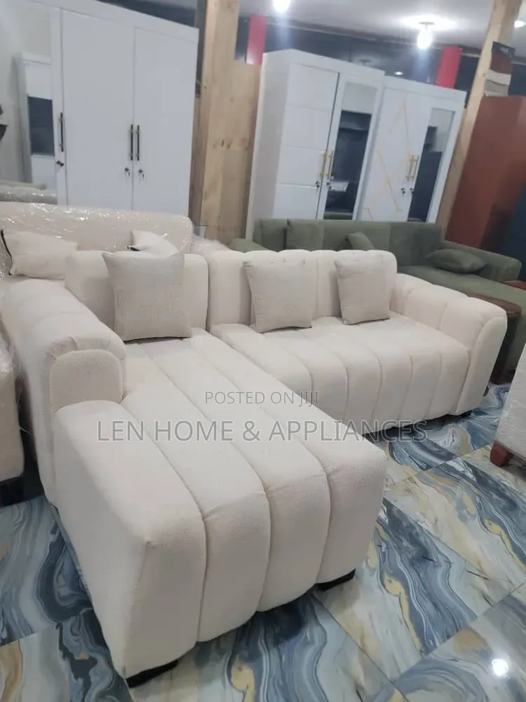 Sofa L Shape Color White