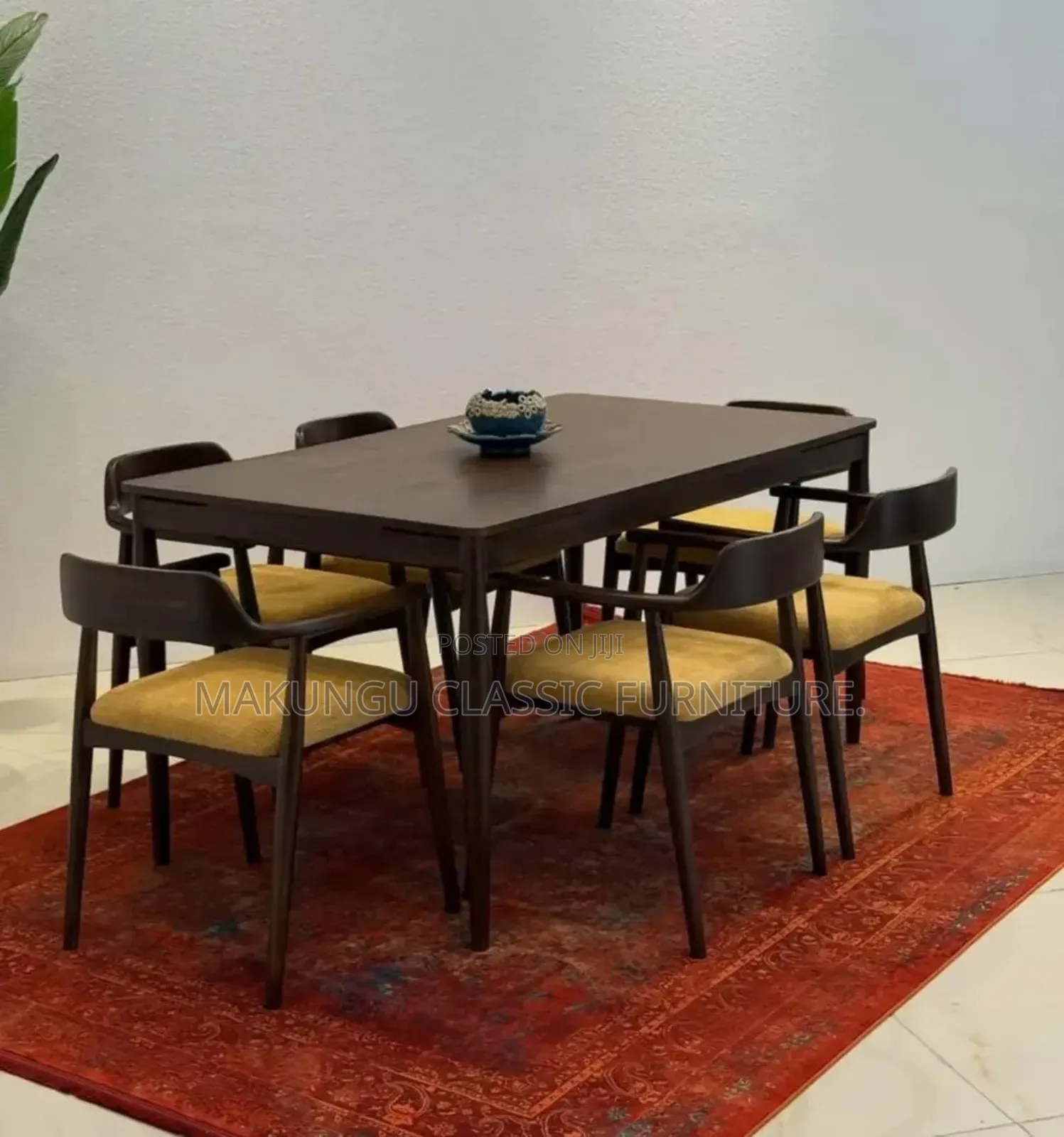 Modern Dinning Table Sets(6chairs) Made by Muninga Wood