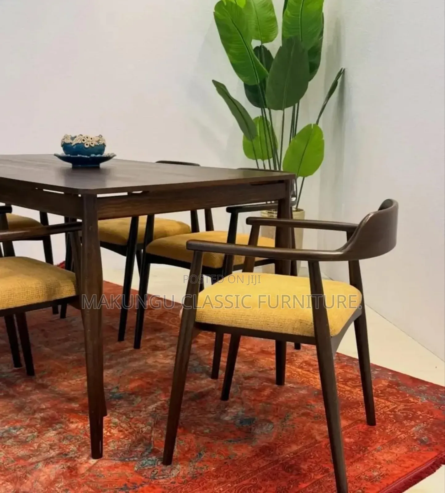 Modern Dinning Table Sets(6chairs) Made by Muninga Wood